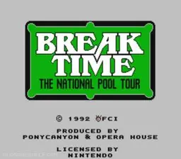 Break Time - The National Pool Tour online game screenshot 1