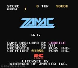 Zanac online game screenshot 1