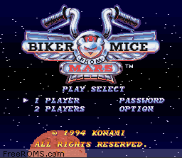 Biker Mice From Mars online game screenshot 1