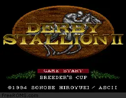 Derby Stallion II online game screenshot 1