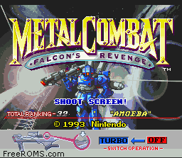 Metal Combat - Falcon's Revenge online game screenshot 1