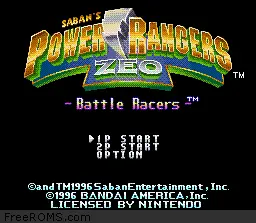 Power Rangers Zeo - Battle Racers online game screenshot 1