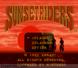Sunset Riders online game screenshot 1
