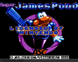 Super James Pond online game screenshot 1