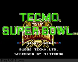 Tecmo Super Bowl 1992 online game screenshot 1