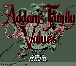 Addams Family Values online game screenshot 1