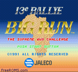 Jaleco Rally - Big Run - The Supreme 4WD Challenge online game screenshot 1