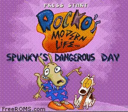 Rocko's Modern Life - Spunky's Dangerous Day online game screenshot 1