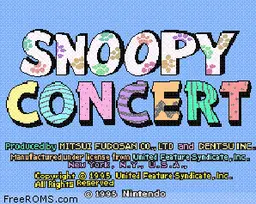 Snoopy Concert online game screenshot 1