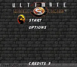 Ultimate Mortal Kombat 3 online game screenshot 1
