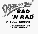 Skate or Die - Bad 'N Rad online game screenshot 1