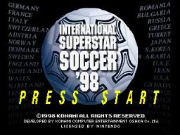 International Superstar Soccer '98 online game screenshot 2