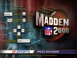 Madden NFL 2000 online game screenshot 1