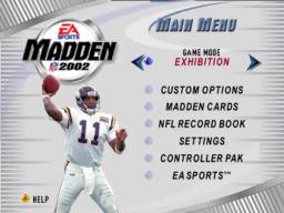 Madden NFL 2002 online game screenshot 2