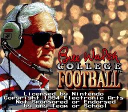 Bill Walsh College Football online game screenshot 1