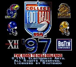 College Football USA 97 online game screenshot 1