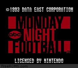 Play ABC Monday Night Football Online (SNES)