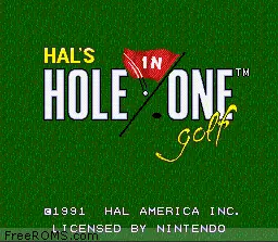 HAL's Hole in One Golf online game screenshot 1