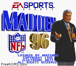 Madden NFL '96 online game screenshot 1