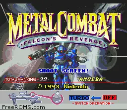 Metal Combat - Falcon's Revenge online game screenshot 1