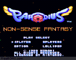 Parodius - Non-Sense Fantasy online game screenshot 1
