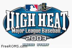 High Heat Major League Baseball 2003 online game screenshot 2