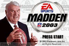 Madden NFL 2003 online game screenshot 2