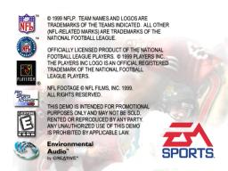 Madden NFL 2000 online game screenshot 2