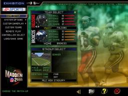 Madden NFL 2000 online game screenshot 3