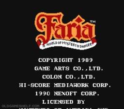 Faria - A World of Mystery And Danger! game screenshot 1 Faria - A World of Mystery And Danger! online game screenshot 1