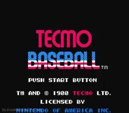 Tecmo Baseball online game screenshot 1