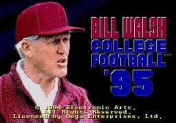 Bill Walsh College Football 95 online game screenshot 1