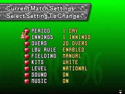 Brian Lara Cricket 96 online game screenshot 2