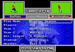 John Madden Football '93 online game screenshot 2