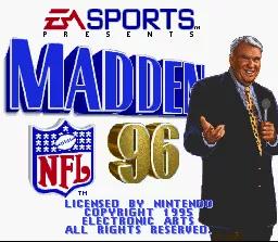 Madden NFL 96 online game screenshot 1