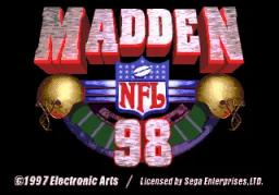 Madden NFL 98 online game screenshot 1