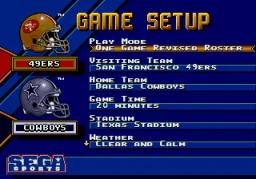 NFL '95 online game screenshot 3