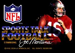 NFL Sports Talk Football '93 Starring Joe Montana online game screenshot 1