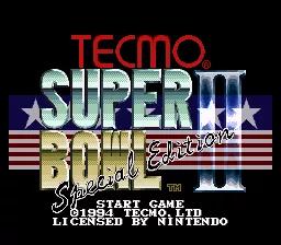 Tecmo Super Bowl II - Special Edition online game screenshot 1