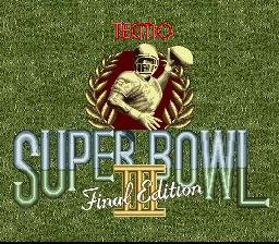 Tecmo Super Bowl III - Final Edition online game screenshot 1