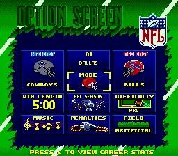 Troy Aikman NFL Football online game screenshot 2