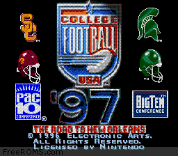 College Football USA '97 - The Road to New Orleans game screenshot 1 College Football USA '97 - The Road to New Orleans online game screenshot 1