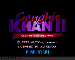 Genghis Khan II - Clan of the Gray Wolf game screenshot 1 Genghis Khan II - Clan of the Gray Wolf online game screenshot 1