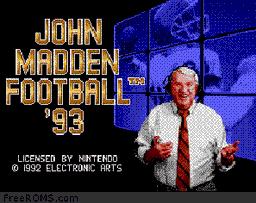 John Madden Football '93 online game screenshot 1