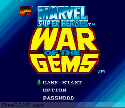 Marvel Super Heroes - War of the Gems game screenshot 1 Marvel Super Heroes - War of the Gems online game screenshot 1