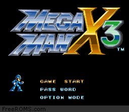 Mega Man X 3 game screenshot 1 Mega Man X 3 online game screenshot 1