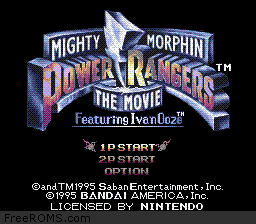 Mighty Morphin Power Rangers - The Movie online game screenshot 1