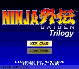 Ninja Gaiden Trilogy online game screenshot 2
