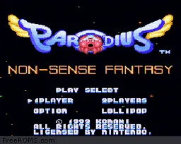 Parodius - Non-Sense Fantasy online game screenshot 1