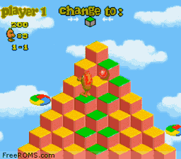 Q-bert 3 online game screenshot 2